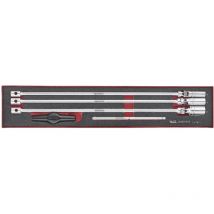 Douilles bougies poignée t Foamx4 tray 3/8 14- 21mm 5 pièces Teng Tools TEXTB05