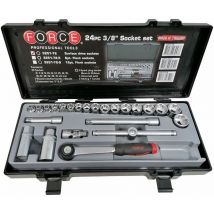 Douilles super lock carre 3/8 en coffret dimensions de 6 à 22