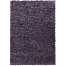 Tapis Uni Poils Longs Doux pour Salon, Chambre, Couloir (Violet - 140x200cm)