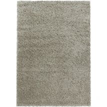 Sydney - Tapis Uni Poils Longs Doux pour Salon, Chambre, Couloir (Greige - 100x200cm)