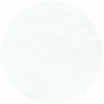 Sydney - Tapis Rond Uni Poils Longs Doux pour Salon, Chambre, Couloir (Blanc - 80x80cm)