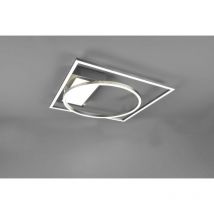 Downey plafoniera led acciaio satinato con snodo regolabile e telecomando multifunzione l. 85CM