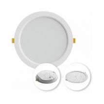 Interlusa - Downlight butut redondo 24W led 2100lm 4000K A.2,3xD.22,5cm Blanco