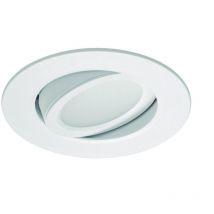 Downlight led smd inclinable rond pro Professional led (7W 3000K 430lm) IP20 Ø8,7x4,7cm coloris blanc