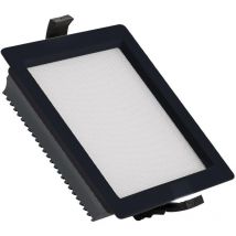 Downlight LED 15W Quadrato Aero 130 lm/W Microprismatico LIFUD Foro 135x135 mm Nero Bianco Freddo 6000K