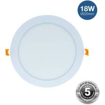 Downlight led Circular Empotrable 18W - Corte ø 205 Mm - 5 Años - Blanco Cálido