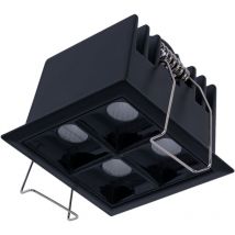 Barcelona Led - Downlight led Cuadrado Empotrable 8W - 4 Focos - UGR18 - CRI90 - - Blanco Neutro - Negro