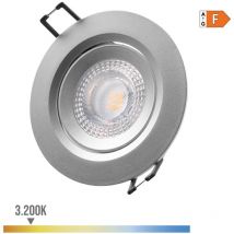 Downlight Led Encastré Rond 5w 3200k Lumière Chaude Cadre Chrome Ø9cm EDM