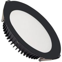 Efectoled - Downlight led 30W Rond Aero 130 lm/W Microprismatique lifud Coupe ø 200 mm Noir 5000K Blanc froid