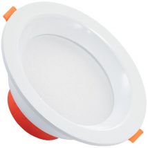 Downlight led 10W Rond lux CRI90 Coupe ø 105 mm IP44 No Flicker 2700K Blanc chaud