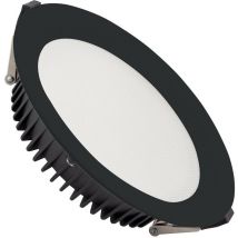 Downlight led New Aero Slim 20W 130lm/W Microprismatique (UGR17) lifud Noir Coupe ø 155mm Blanc Neutre 3800K - 4200K 110°