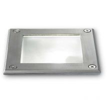 Park - 1 foco de luz empotrable cuadrado acero IP65, G9 - Ideal Lux