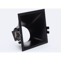 Ledkia - Downlight-Ring Eckig 45o Niedriger UGR-Wert für LED-Lampe GU10 / GU5.3 Schnitt 85x85 mm Schwarz