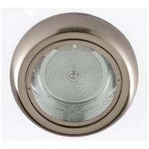 Downlight led surface ronde 2xE27 (230V) IP20 Ø27x27x6,4cm couleur nickel