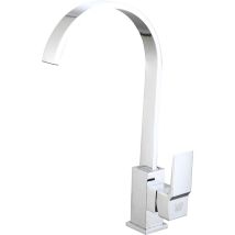 Mitigeur de cuisine – Bec orientable – Hauteur sous bec, Finition métal, Forme du bec, Caractéristique bec, Matières – DP Griferia
