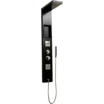 Modelo Polinesia, columna de hidromasaje en aluminio, color negro