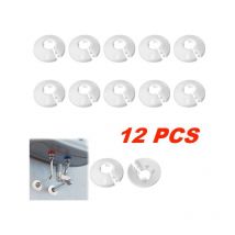 Dpzo - 12 piezas de cubierta para tuberías, collarín para radiador, manguito para radiador, roseta redonda blanca de 15 mm de diámetro (blanco) -dpzo