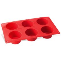 Dr.oetker - 1251 Stampo Da 6 Muffin, In Silicone, Linea Flexxibel, Colore - Rosso Acceso