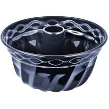 Teglia da forno Guglhupf, diametro 22 cm, smaltata, resistente a tagli e graffi, per ciambelle smaltata, da 22 pezzi, colore blu scuro, rotonda