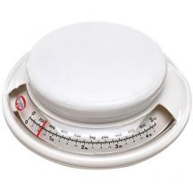 Baking Scales -Dr.Oetker analogica per Uso Domestico Ø17 cm, Bilancia per misurazione precisa (Colore: Bianco), quantità: 1 Pezzo - Dr.oetker