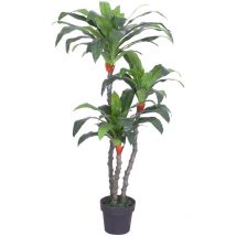 Drachenbaum Künstlich Kunstbaum Kunstpflanze Kunstbaum Künstliche Pflanze Künstlicher Baum Deko Innendekoration 125 cm Decovego
