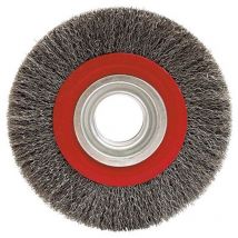Rundbürste Stahldraht gewellt für Trommel 0.30 mm D. 125 mm Al. 16 mm St. 20 mm für Metall - Hartbeizen - LEMAN - 410.125
