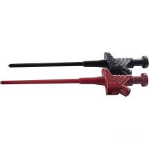 SKS Hirschmann Kleps 30 Set Fein-Abgreifklemme Steckanschluss 4 mm Ohne Messkategorie Schwarz, Rot