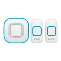 Drahtlose Türklingel, intelligente LED-Türklingel für Zuhause, 1 Türklingel, 2 Tasten, weiß