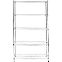 Drahtregal 5-stufiges Metall-Aufbewahrungsregal Multifunktional Küche Büro Garage