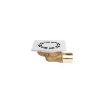Omp Tea - Drain de sol carré en laiton avec grille classique