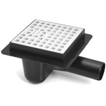 Karmat - Drain De Sol Plastique D'Égout Grille Blanche De Motif Carré Diamètre Tuyau 50mm