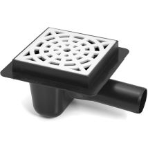 Karmat - Drain De Sol Plastique Pour Égouts Avec Grille À Motif Rond Blanc 50mm