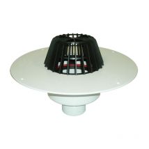 Ferrari Srl - Drain de terrasse DN160 avec collier en pvc et collecteur de feuilles en plastique