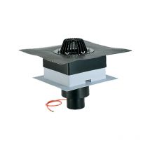 Ferrari Srl - DrainBox DN110 drain de terrasse, feuille de bitume soudée et dispositif de chauffage (10-30W/230V)