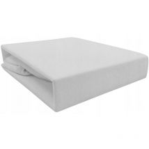 Drap coton JERSEY avec élastique 160x200, gris cendré