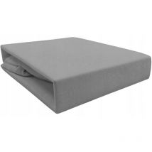 Drap coton JERSEY avec élastique 160x200, gris foncé
