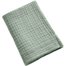 Drap de Douche Gaïa 70 x 130 cm – Gaze de Coton Unie Eucalyptus