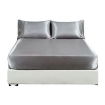 Drap de lit en satin de soie imitation, housse de matelas en satin au toucher frais