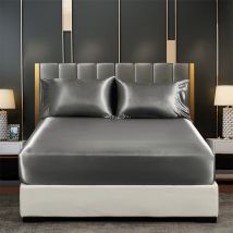 Drap de lit en satin de soie imitation, housse de matelas en satin au toucher frais