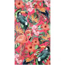 Drap de plage 100x180 cm tropical Rose