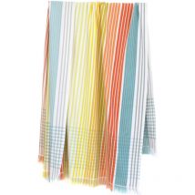 Drap de plage fouta en coton 100x180 cm cleya multicolore