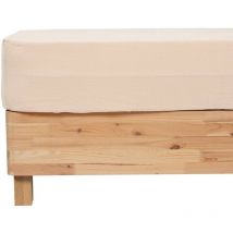 Drap housse Flora gaze de coton lin 140x190cm Atmosphera Créateur D'intérieur