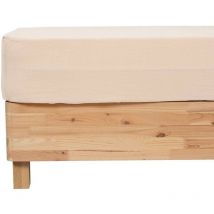 Drap housse Flora gaze de coton lin 160x200cm Atmosphera Créateur D'intérieur