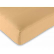 Drap housse 100% Coton/57 fils/cm² - 160 x 200 cm - Taupe