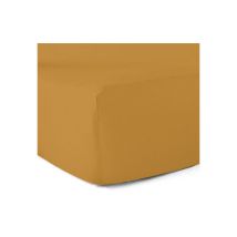 Drap-housse 100% Coton 57 Fils Safran - 80 X 200 Cm - Bonnet 30 Cm