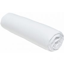 Drap housse 100% coton bio 90 x 190 cm bonnet 23 cm organic coloris Blanc Craie