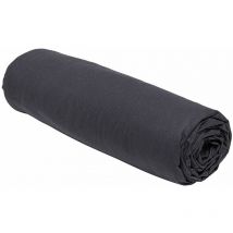 Drap housse 100% coton bio 140x200 cm bonnet 30 cm Noir Fusain