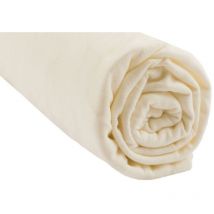 Drap housse 100% Coton Bio pour lit king size 160x200 cm - Écru
