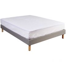 Drap Housse 100% coton Blanc - Bonnet 27 cm 140x190