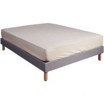 Drap housse 100% coton seigle - bonnet 27 cm 130x190